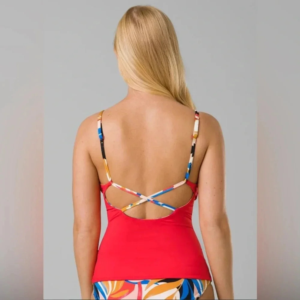 Prana Jess Reversible Tankini & Gemma Reversible Bottoms, tropics - Picture 6 of 16